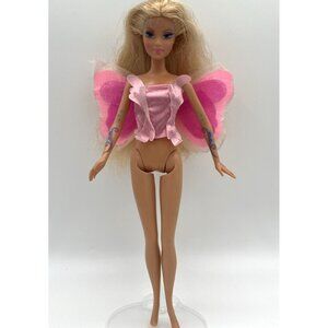 Barbie Fairytopia Elina Doll with Light-Up Fairy Wings-‎ works 2004 Mattel READ
